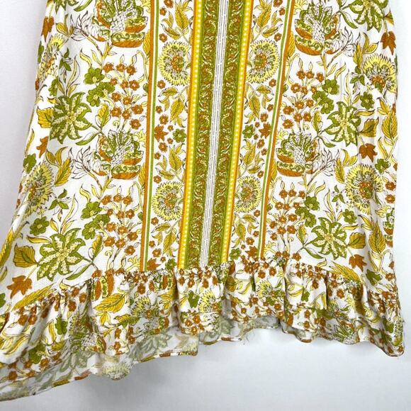 Cynthia Rowley Floral Ruffle Hem Tank Top XS - Picture 4 of 8